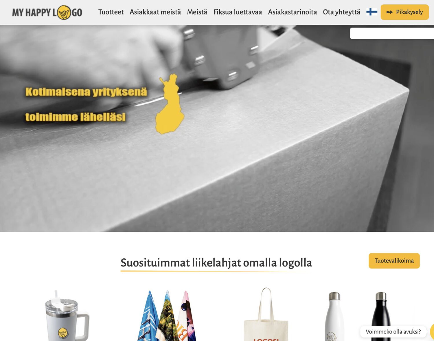 My Happy Logo 1 My Happy Logo koduleht - liikelahjad oma logoga Soome turul